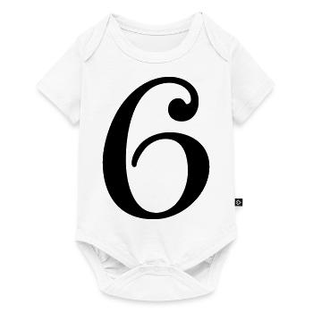 6 - Baby Premium Kurzarmbody - Weiß - Vorne
