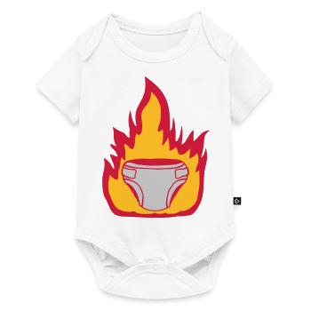 Fire diaper hot - Baby Premium short-sleeve bodysuit - white - Front