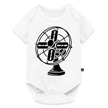 Fan with razor blades - Baby Premium short-sleeve bodysuit - white - Front