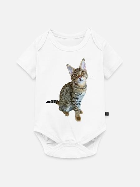 Tabby - Baby Premium Kurzarmbody - Weiß
