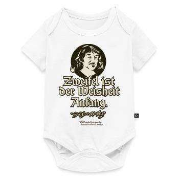 Descartes Zitat Zweifel ist der Weisheit Anfang - Baby Premium Kurzarmbody - Weiß - Vorne