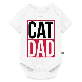 Bouclier de logo Cat Dad - Body à manches courtes Premium Bébé - blanc - Devant