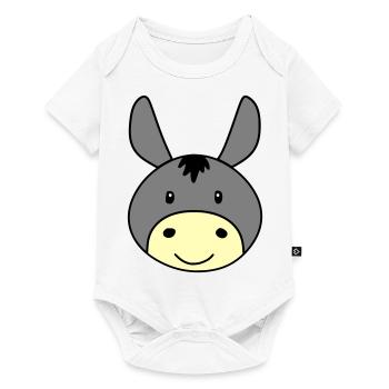Cute donkey - Baby Premium Kurzarmbody - Weiß - Vorne