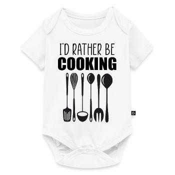 Je préfère cuisiner des citations drôles - Body à manches courtes Premium Bébé - blanc - Devant