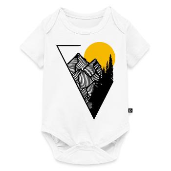 Montagnes géométriques en triangle pour les alpinistes - Body à manches courtes Premium Bébé - blanc - Devant