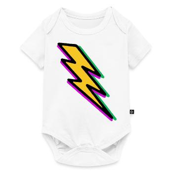 Blitz - Baby Premium Kurzarmbody - Weiß - Vorne
