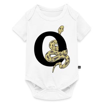 Letter o snake - Baby Premium short-sleeve bodysuit - white - Front