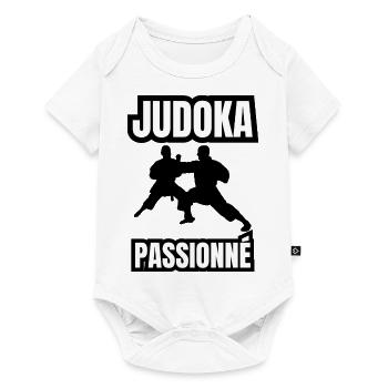 judoka passionné - Body à manches courtes Premium Bébé - blanc - Devant