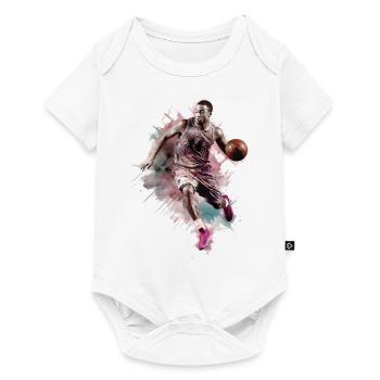 Basketball Basketball Player Sport Splash Colorful - Baby Premium short-sleeve bodysuit - white - Front