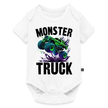 monster truck - Body à manches courtes Premium Bébé - blanc - Devant