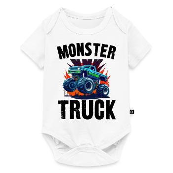 monster truck - Body à manches courtes Premium Bébé - blanc - Devant