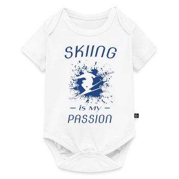 skiing - Baby Premium Kurzarmbody - Weiß - Vorne