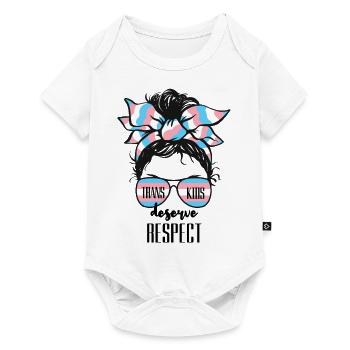 Trans Kids Deserve Respect LGBTQ Pride - Baby Premium short-sleeve bodysuit - white - Front