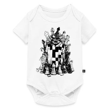 Maillot du jeu d'échecs - Body à manches courtes Premium Bébé - blanc - Devant