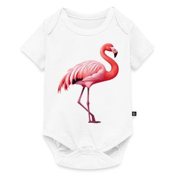 Flamant - Body à manches courtes Premium Bébé - blanc - Devant