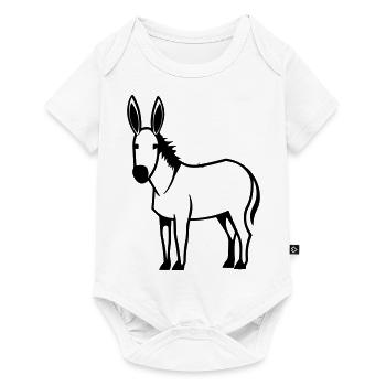 âne - Body à manches courtes Premium Bébé - blanc - Devant