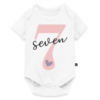 7. Geburtstag Sieben seven - Baby Premium Kurzarmbody - Weiß - Vorne