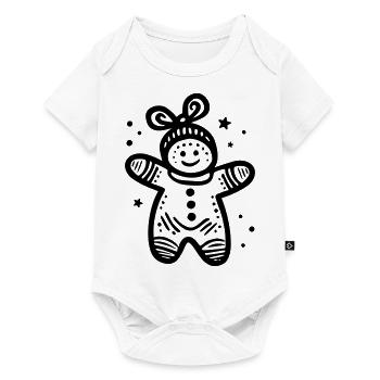 Bonhomme en pain d’épice - Body à manches courtes Premium Bébé - blanc - Devant