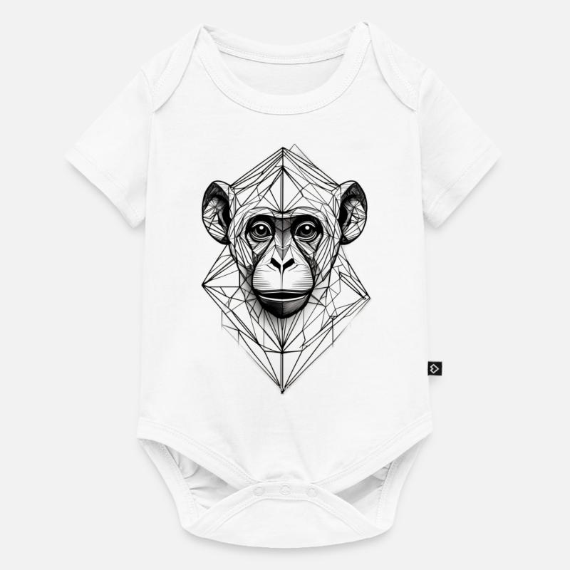 Singe moderne - Body à manches courtes Premium Bébé - blanc