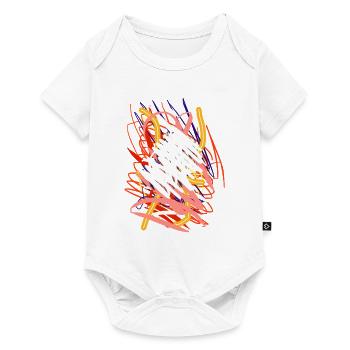 Der authentische Künstlerhoodie in abstrakt - Baby Premium Kurzarmbody - Weiß - Vorne