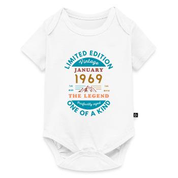 January 1969 Anniversaire Édition Limitée - Body à manches courtes Premium Bébé - blanc - Devant