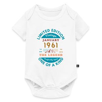 January 1961 Vintage Limited Edition Anniversary - Baby Premium short-sleeve bodysuit - white - Front