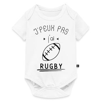 I can't I have rugby - Baby Premium short-sleeve bodysuit - white - Front