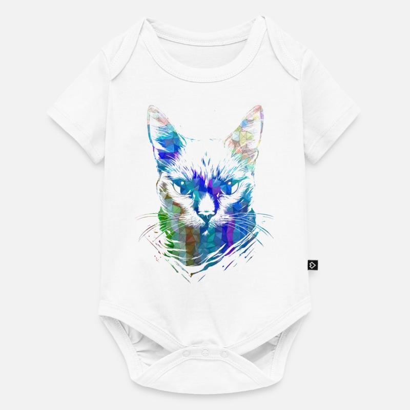 Bunte Katzen - Baby Premium Kurzarmbody - Weiß