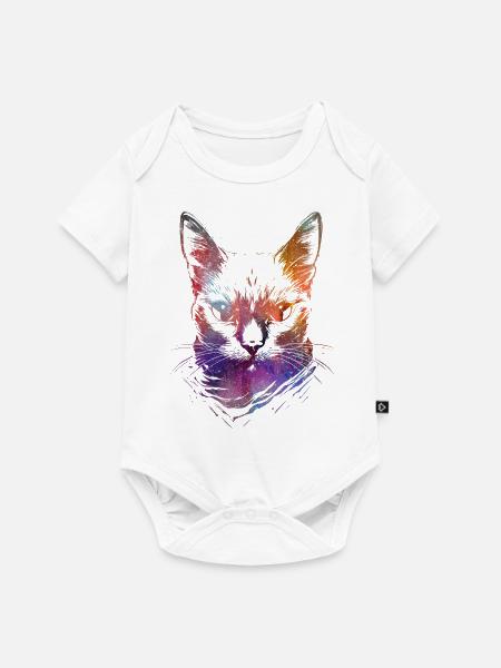 Bunte Katzen - Baby Premium Kurzarmbody - Weiß