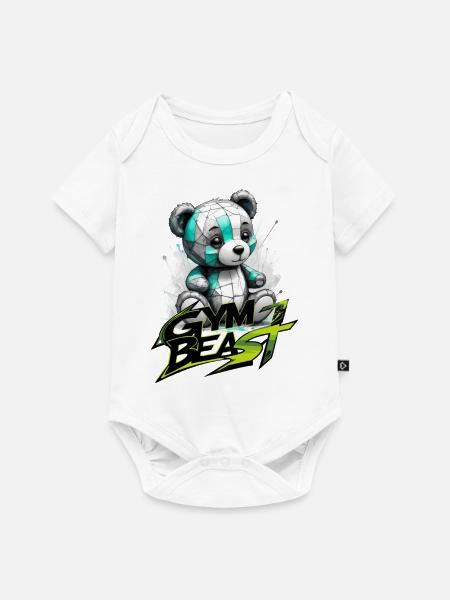 teddy gym beast - Baby Premium Kurzarmbody - Weiß