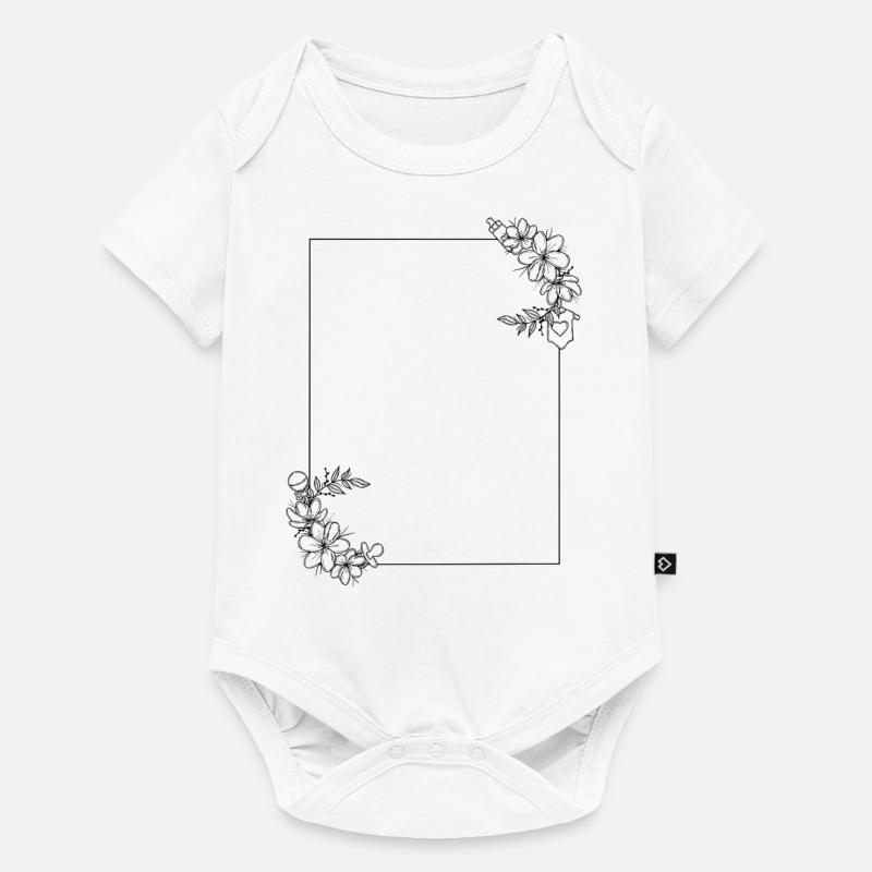 Cadre - Body à manches courtes Premium Bébé - blanc