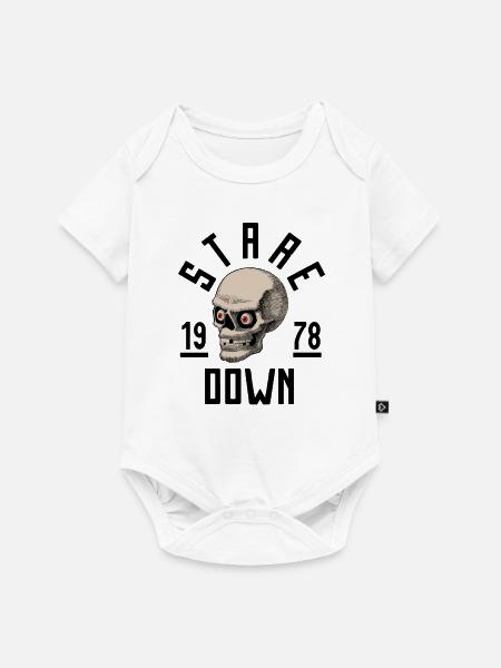 Starrender Schädel - Baby Premium Kurzarmbody - Weiß