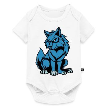 wolf comic tier - Baby Premium Kurzarmbody - Weiß - Vorne