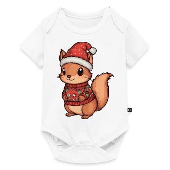 Squirrel Christmas - Baby Premium short-sleeve bodysuit - white - Front