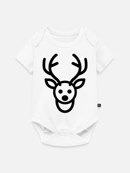 Weihnachtsrentiere - Baby Premium Kurzarmbody - Weiß