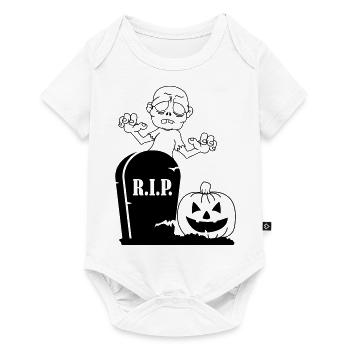 rip pumpkin zombie - Baby Premium Kurzarmbody - Weiß - Vorne