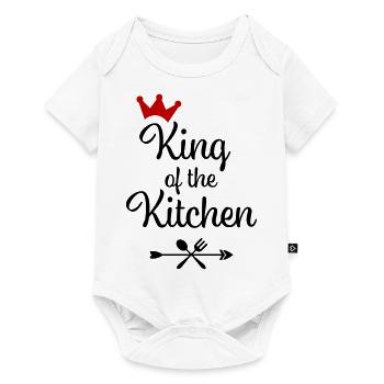 Tablier de cuisine pour homme - Body à manches courtes Premium Bébé - blanc - Devant