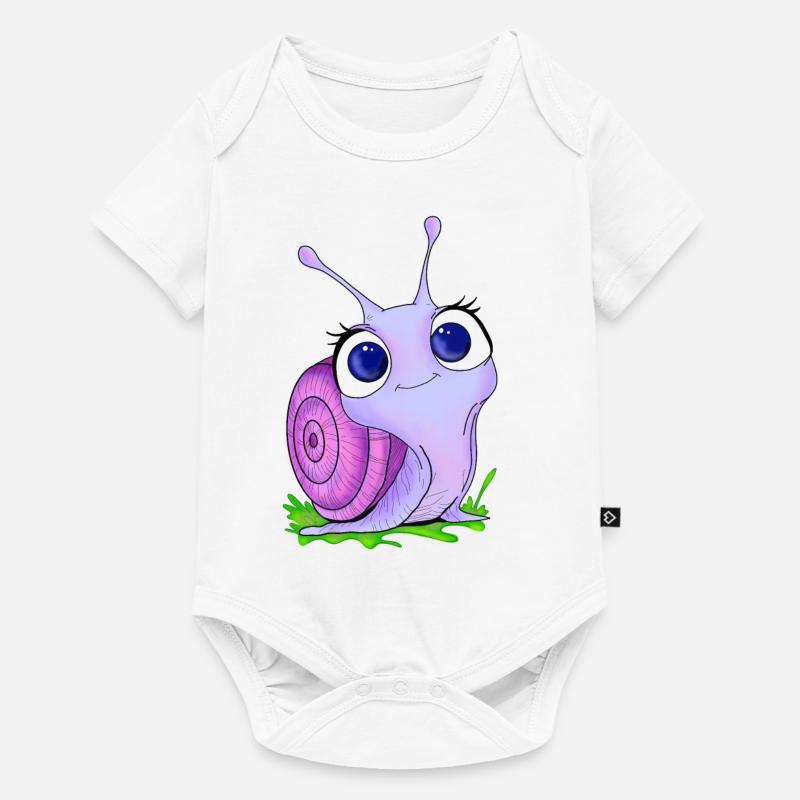 Bébé escargot - Body à manches courtes Premium Bébé - blanc