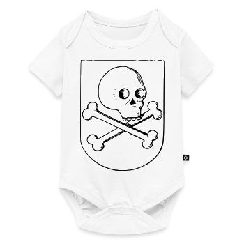 Skull and bones - Baby Premium short-sleeve bodysuit - white - Front