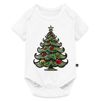 Tannenbaum Weihnachten - Baby Premium Kurzarmbody - Weiß - Vorne