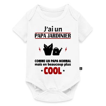 J'ai un papa jardinier, cadeau naissance,jardinage - Body à manches courtes Premium Bébé - blanc - Devant