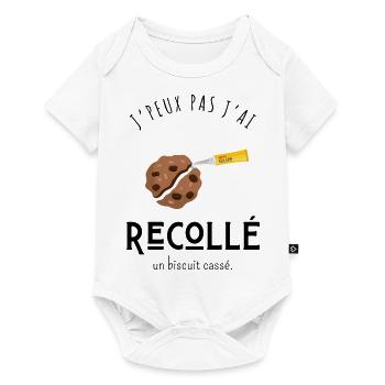 I can't I reklebte einen zerbrochenen Keks zurück - Humor - Baby Premium Kurzarmbody - Weiß - Vorne