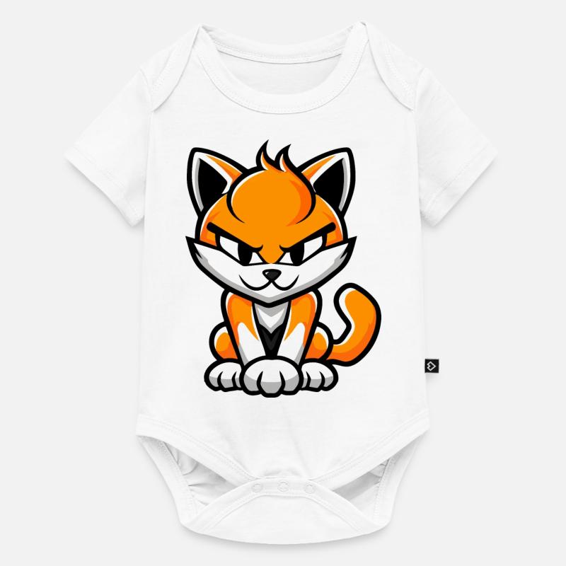 Bande dessinée Chat - Body à manches courtes Premium Bébé - blanc