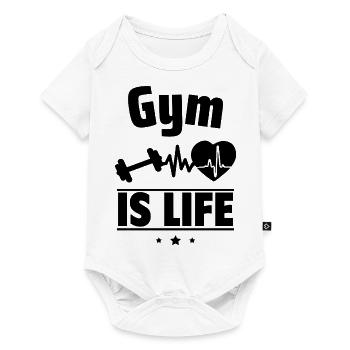 Strength training is life - Baby Premium short-sleeve bodysuit - white - Front