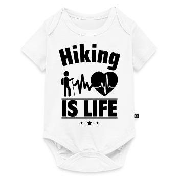 Hiking is life - Baby Premium short-sleeve bodysuit - white - Front