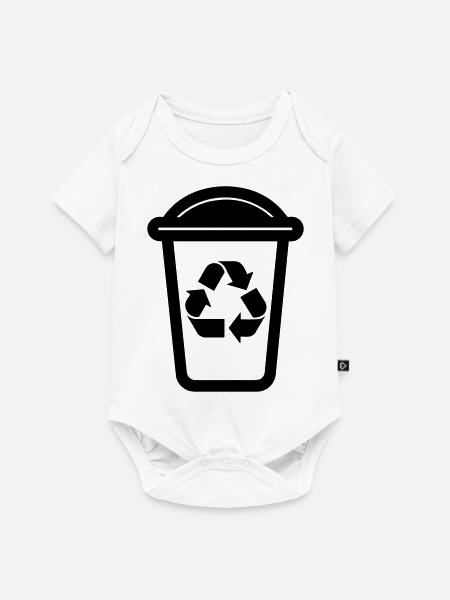 Mülltonne - Baby Premium Kurzarmbody - Weiß
