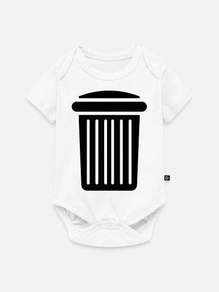 Mülltonne - Baby Premium Kurzarmbody - Weiß