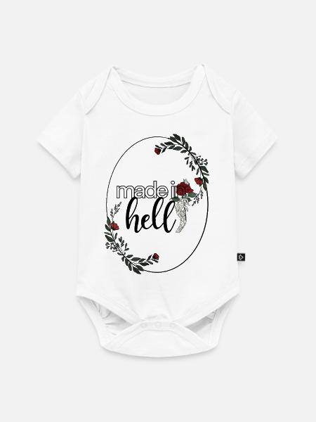 Made in hell - Baby Premium Kurzarmbody - Weiß