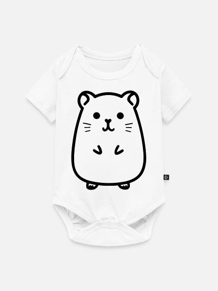 Hamster - Baby Premium Kurzarmbody - Weiß