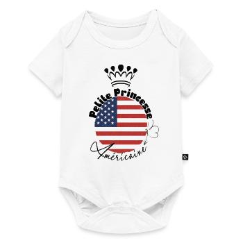 "Petite princesse américaine" - Body à manches courtes Premium Bébé - blanc - Devant